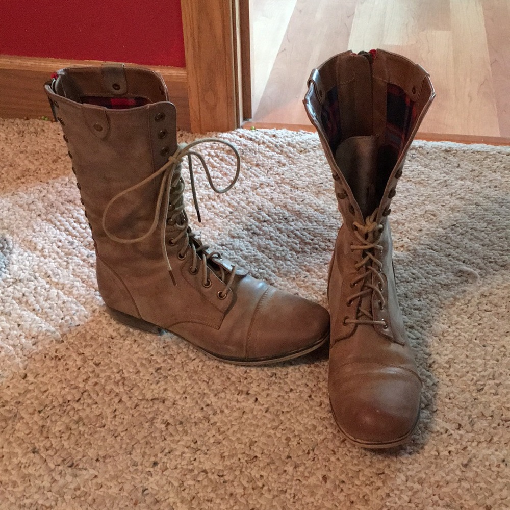 Brown Combat Boots